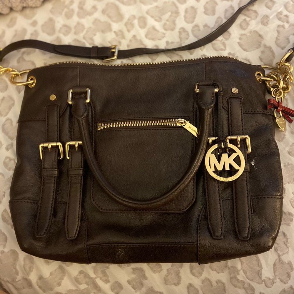 Michael Kors chocolate brown crossbody bag